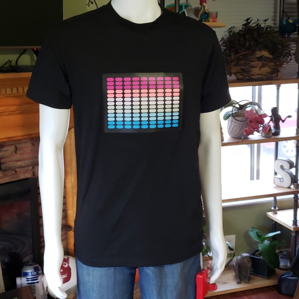 TQUALIZER sound activated tee shirt.